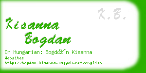 kisanna bogdan business card